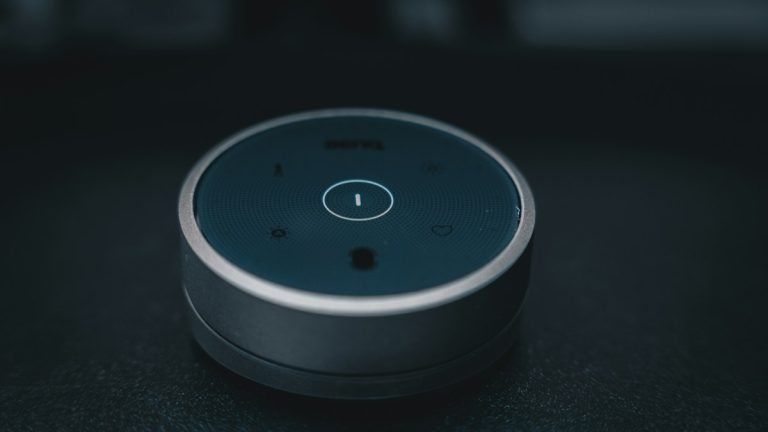 Smart device on a table for voice search queries